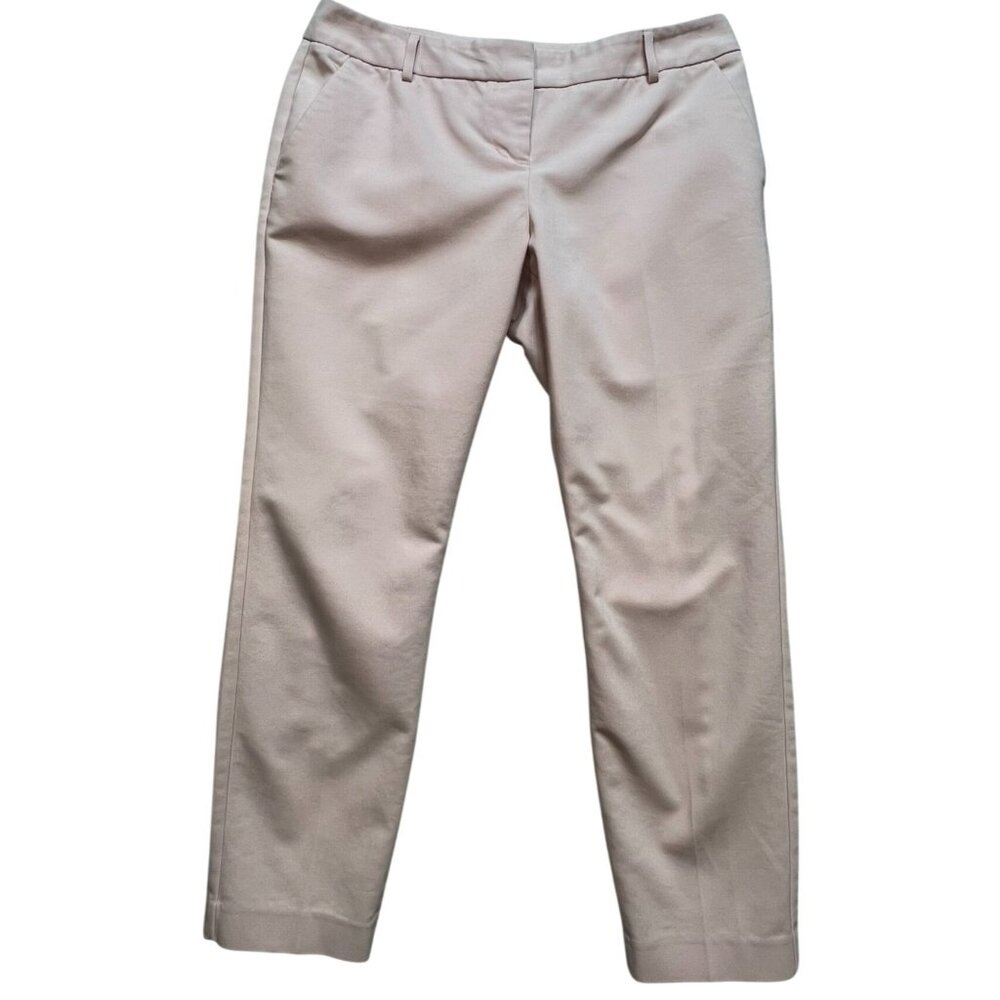 Express Women's Columnist Slim Ankle Dress Pants Flat Front Size 8R Light Pink